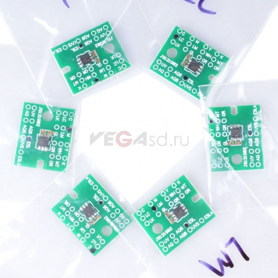 Постоянный чип для экосольвентного принтера Roland FH-740 ECO (6шт/набор, CMYKLCLM)
