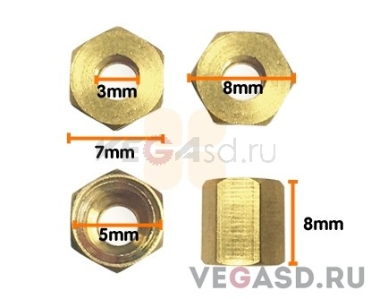 Комплект уплотнительных колец с гайками DIGIPRINT Hex Nut O-Ring Kit