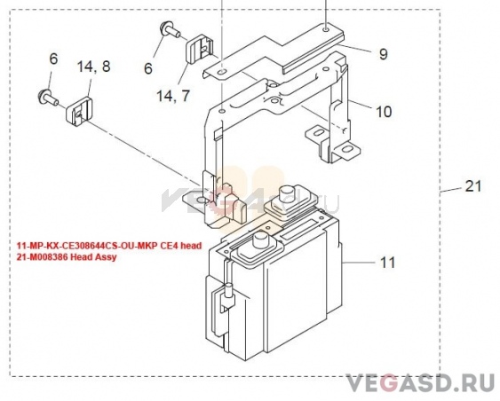 Печатающая головка/CE4 Printhead Assy