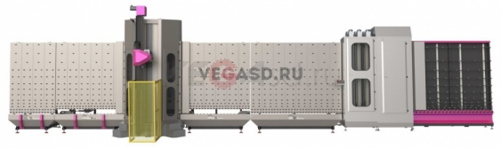 Вертикальный станок для шлифовки и мойки стекла с ЧПУ DZH2500-V1