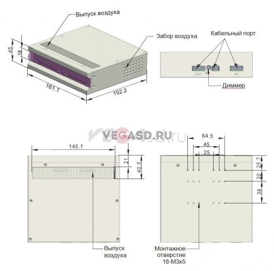 LED блок Smart-uv 108U