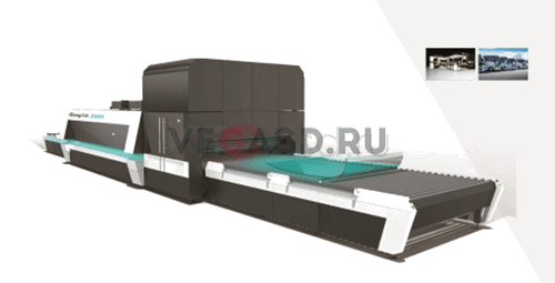 Печь закалки стекла с двойным радиусом
