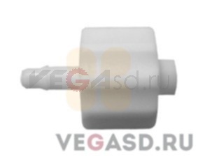 Male Luer Integral Lock Ring 2,4mm ID Tubing (10 PCS) белый