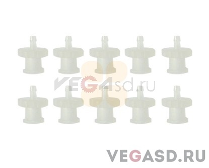 Female Luer Thread Style to 500 Series Barb, 1/16 дюйма (1,6 mm) ID Tubing (10 pcs)