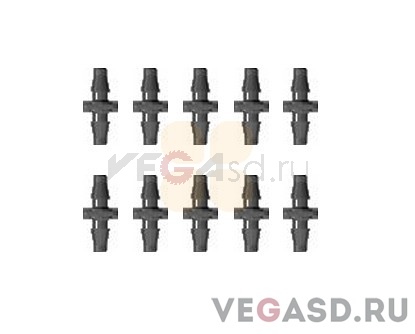 Straight Through Tube Fitting ID Tubing 3.2mm Nylon Black (10 PCS)