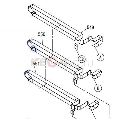 2142133 Кареточный шлейф верхний для Epson SureColor SC-T3000/T3200(2170115)