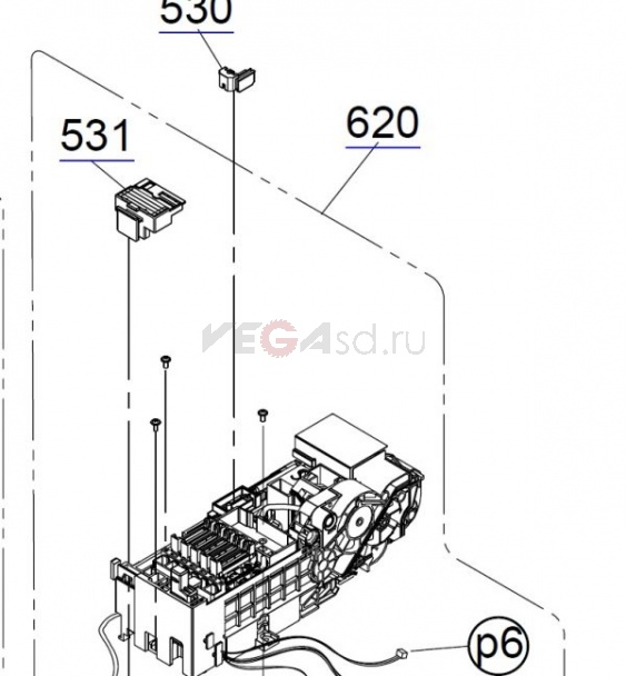 1722995/1834252 Парковка в сборе, правая, для Epson SC F9200