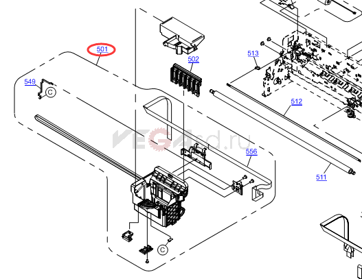 1625529/1752337 Каретка в сборе Epson L1800 (1685335)