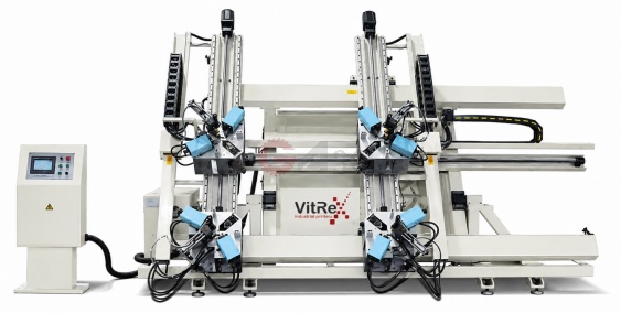 LM4S-100x2200x3000 4-сторонний угловой комбинированный станок с ЧПУ для алюминиевых дверей и окон