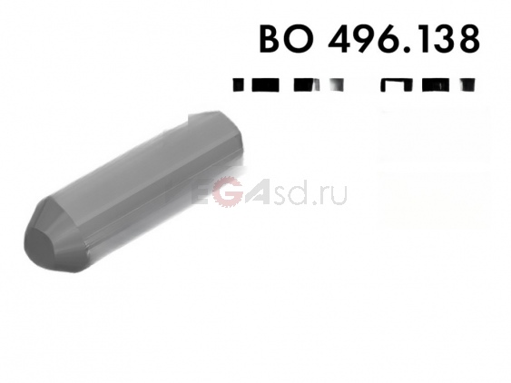 Ось BO 496.138 для держателя режущего ролика BO 432.0, 432.1
