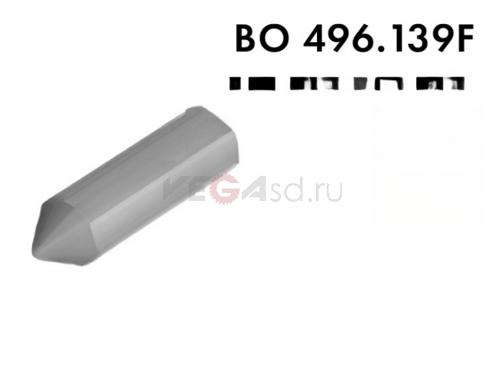 Ось BO 496.139F для держателя режущего ролика BO 432.0, 432.1