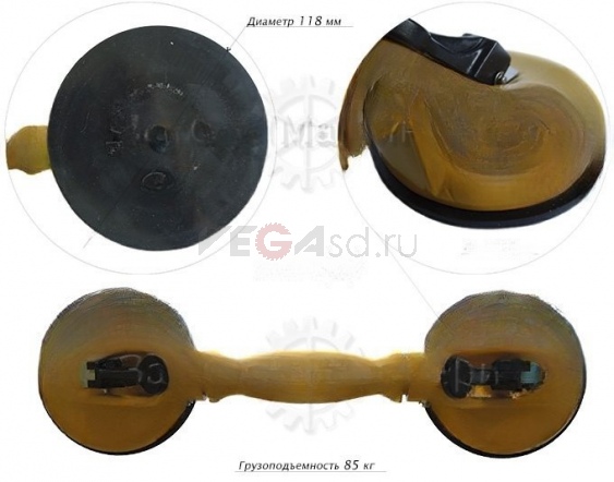 Присоска для гнутого (автомобильного) стекла, г/п 85 кг, модель BX-1-R