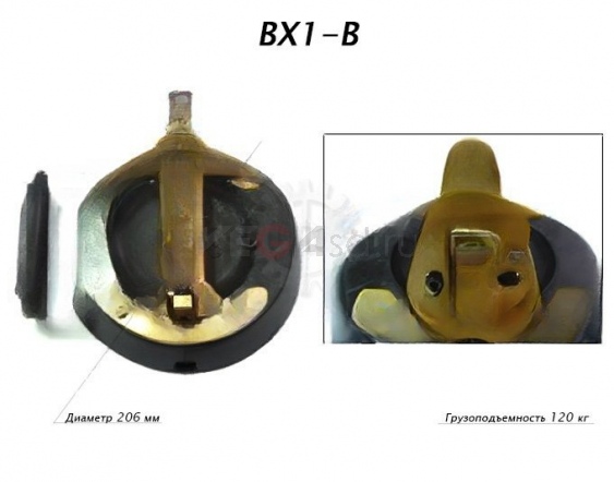 Присоска с насосом, грузоподъемность до 120 кг, для плоского и гнутого стекла, модель BX1-B